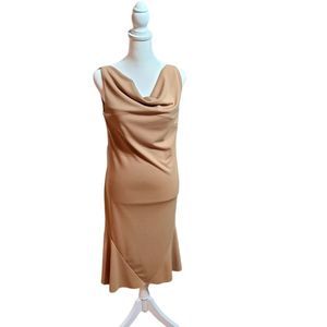 Express size 5/6 camel cowl neck dress